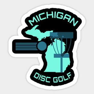 Michigan Disc Golf - Light Green Shape Sticker